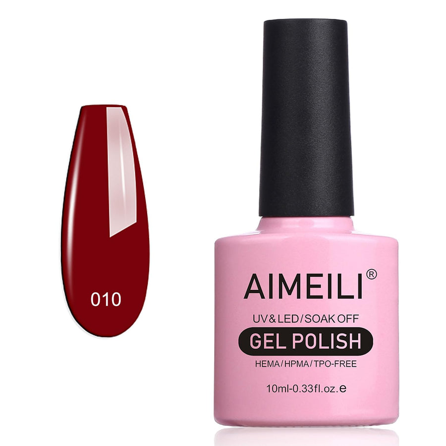 Shellac Soak Off UV LED Gel Nail Polish - Red Vixen (010) 10ml