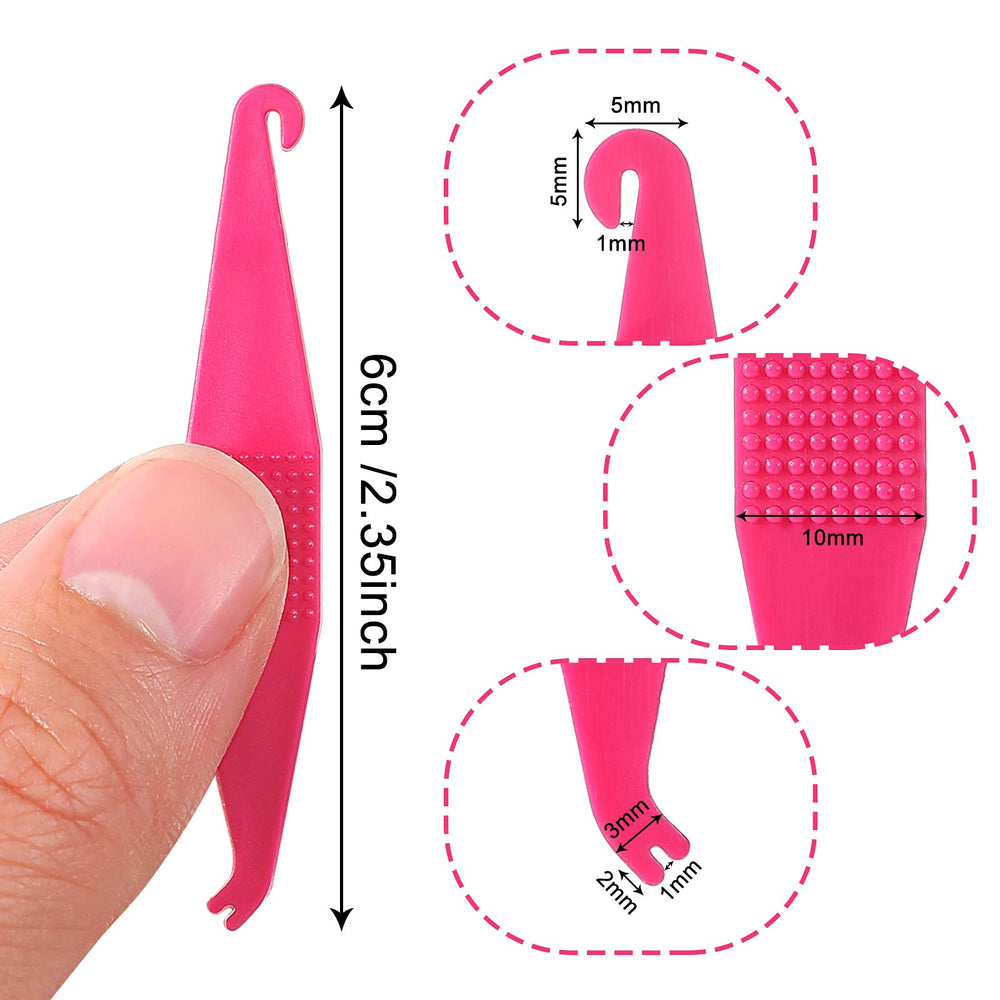 50 Pcs Braces Rubber Band Tool Dental Elastic Rubber Bands Placers Disposable Orthodontic Elastic Placer Multicolor