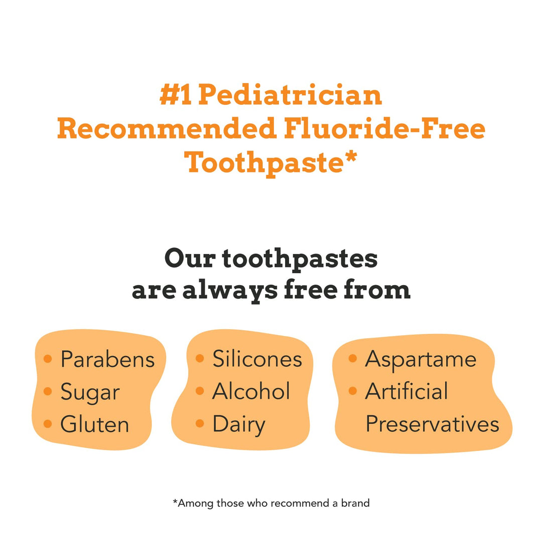 Kids Elmo Training Toothpaste Fluoride-Free; #1 Pediatrician Recommended Fluoride-Free Toothpaste*, 1.5oz Tube