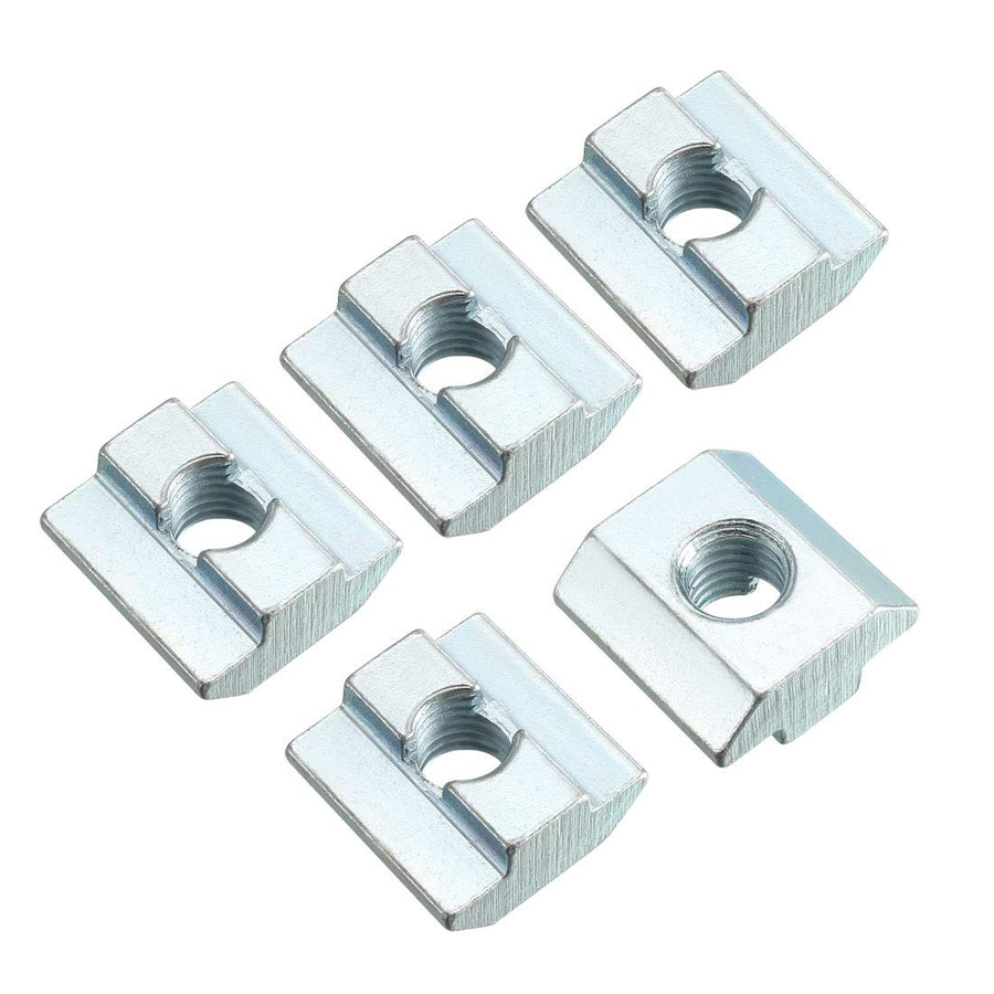 Slide in T-Nut, M8 Half Round Roll in Sliding Threaded for 4040 Series Aluminum Extrusions Profile, Pack of 15