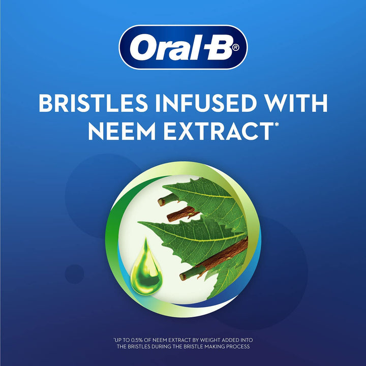 Oral B Criss Cross Adult Manual Toothbrush With Neem Extract, Medium (Buy 2 Get 2 Free)