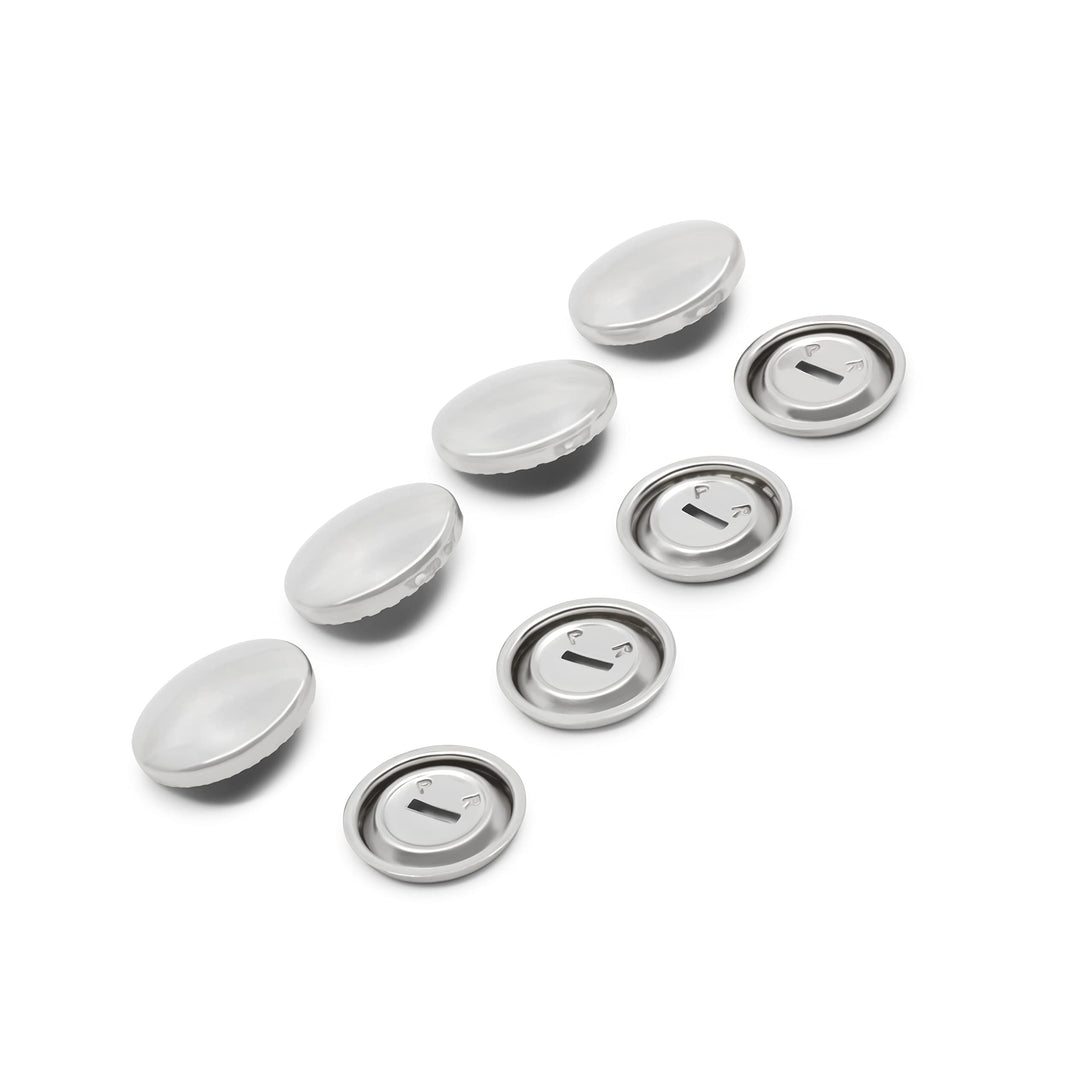 213-30 Half Ball Cover Buttons, Size 30 - 3/4-Inch, 4-Sets, Nickel
