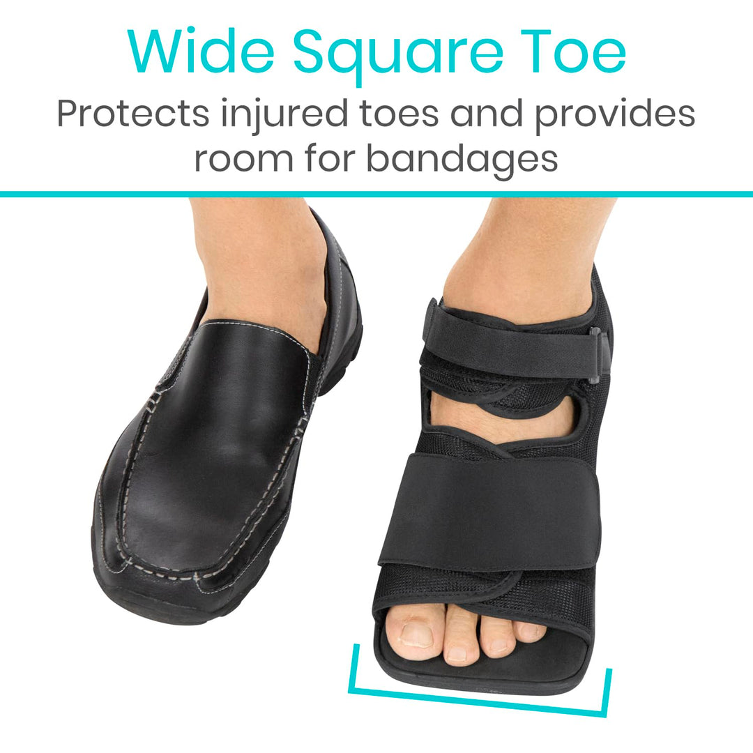 Post Op Shoe By Vive - Lightweight Post Op Boot w/ Adjustable Straps - Durable Foot Cast For Post Surgery Support - Medical Boot Reduces Swelling, Cramping, & Soreness - Vive Guarantee (X-Large)