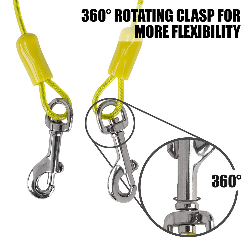 Pet Small Tie Out Cable for Dog up to 35 Pound, 25-Feet