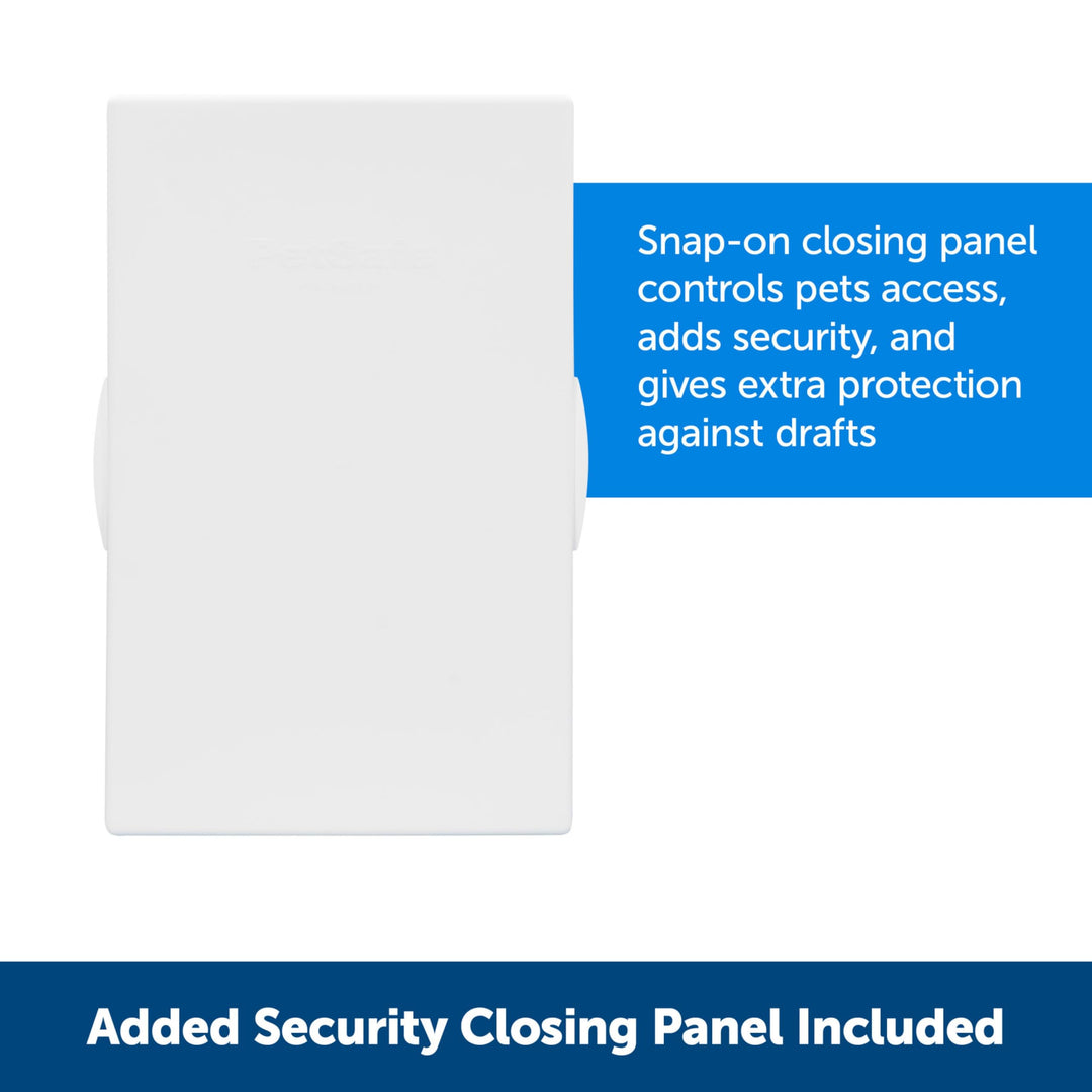 Never Rust Plastic Doggie Door for Install in Interior and Exterior Doors or Walls, Paintable, Easy Install, Closing Panel Included, for Pets Up to 40 lb, (Medium)