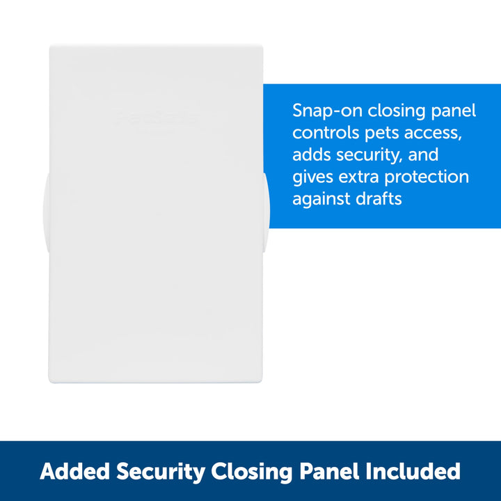 Never Rust Plastic Doggie Door for Install in Interior and Exterior Doors or Walls, Paintable, Easy Install, Closing Panel Included, for Pets Up to 40 lb, (Medium)