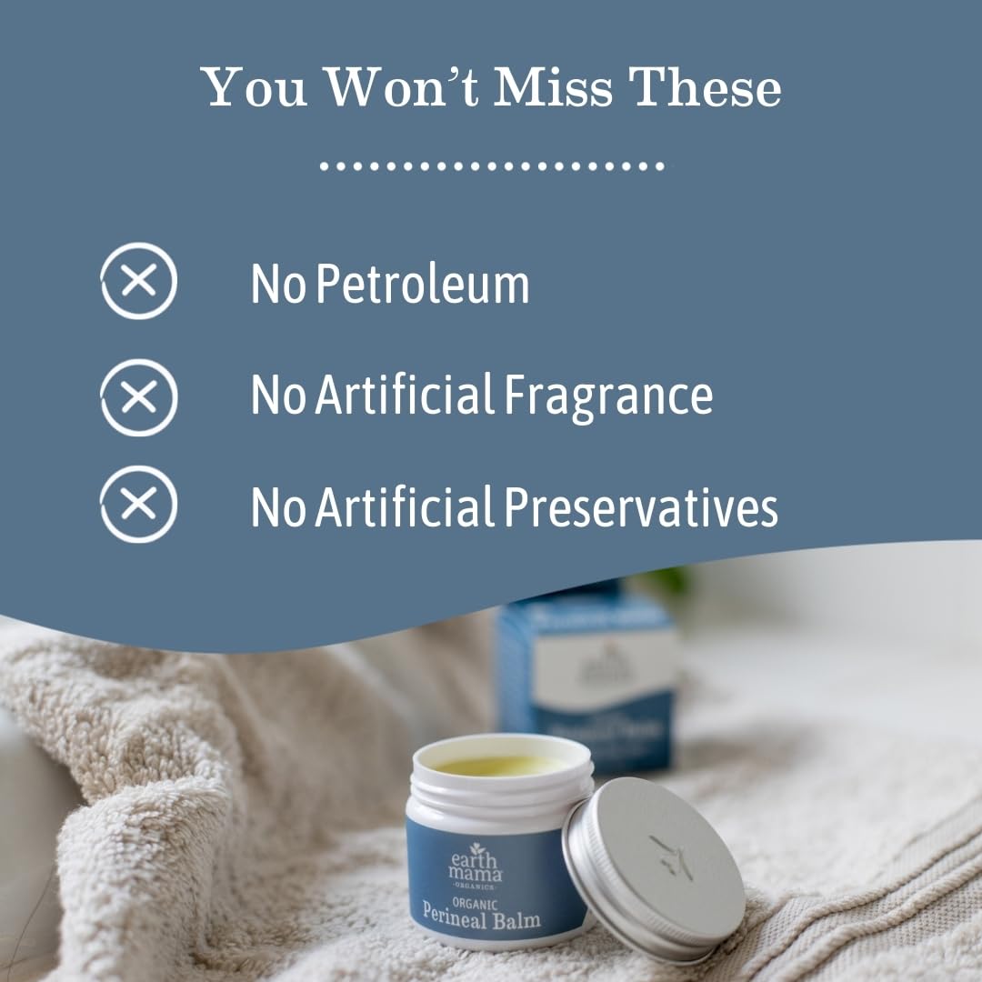 Organic Perineal Balm for Pregnancy and Postpartum, 2-Fluid Ounce (3-Pack)