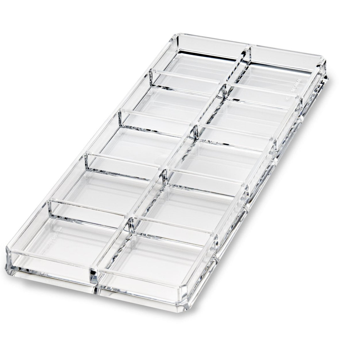 byAlegory Acrylic Paint Pot/Cream Shadow Makeup Organizer 10 Space Tray Cosmetic Beauty Care Storage - Clear
