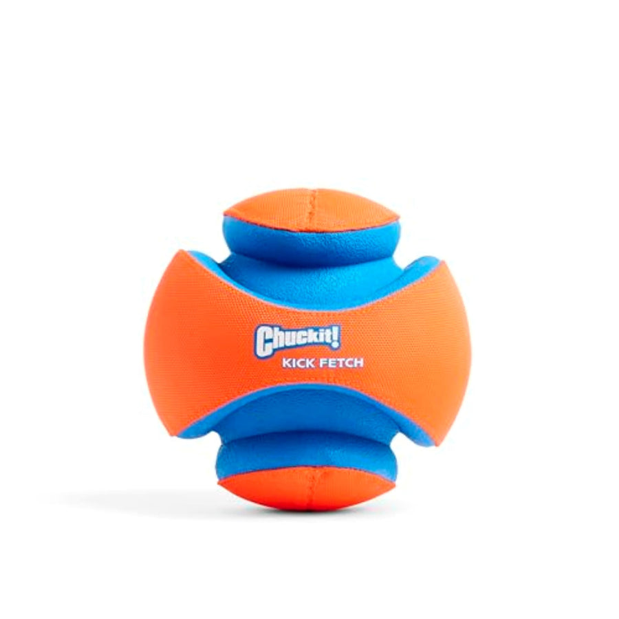 Kick Fetch Ball Dog Toy - Floats in Water - Perfect for Interactive Play - Made with Durable Rubber and Foam - For Large Dogs - Size Large - 8-inch Diameter - Pack of 1