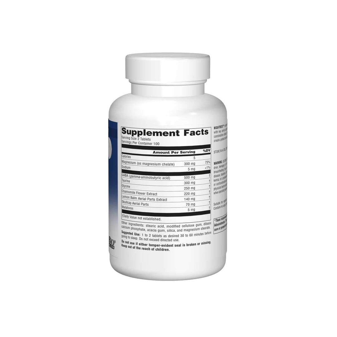 Sleep Science NightRest Multi-Nutrient & Herb Complex With Melatonin, GABA, Passion Flower, Chamomile, Lemon Balm & More - Herbal Formula - 200 Tablets