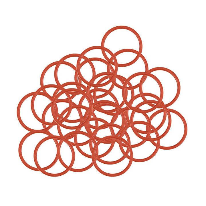 Silicone O-Ring, 12mm OD, 10mm ID, 1mm Width, VMQ Seal Rings Gasket, Red, Pack of 30