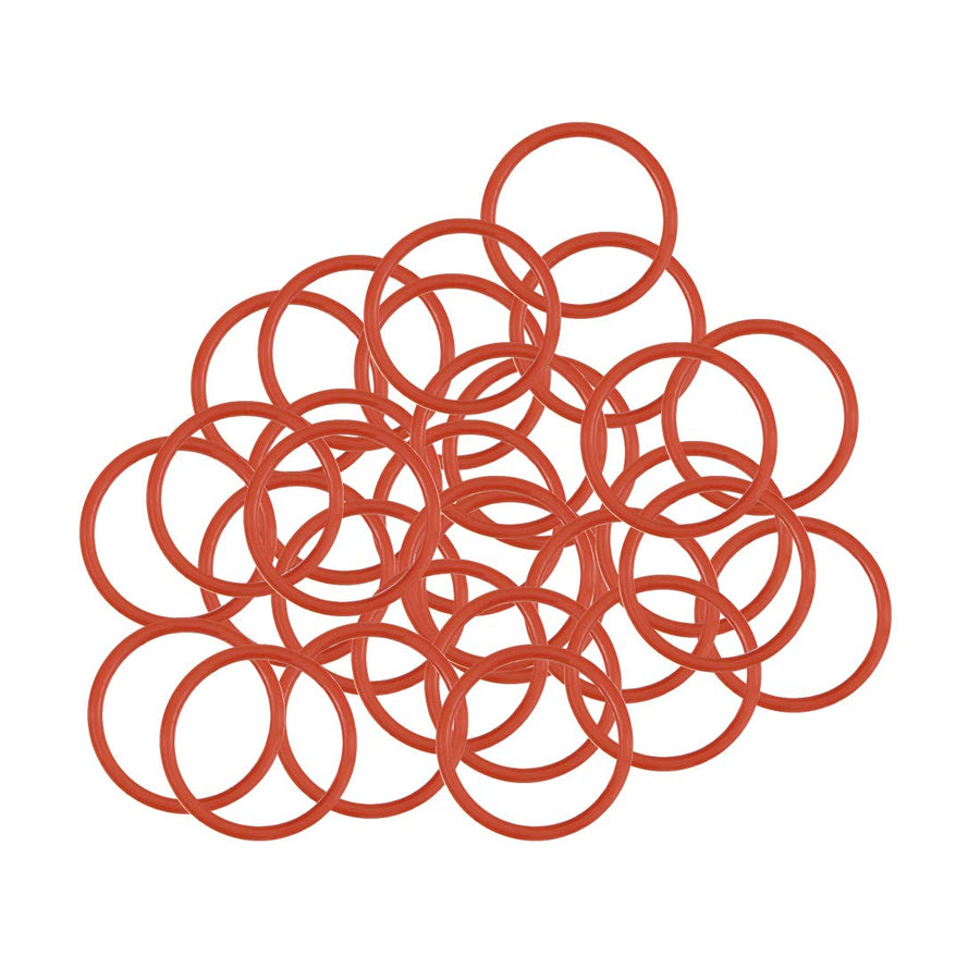 Silicone O-Ring, 12mm OD, 10mm ID, 1mm Width, VMQ Seal Rings Gasket, Red, Pack of 30