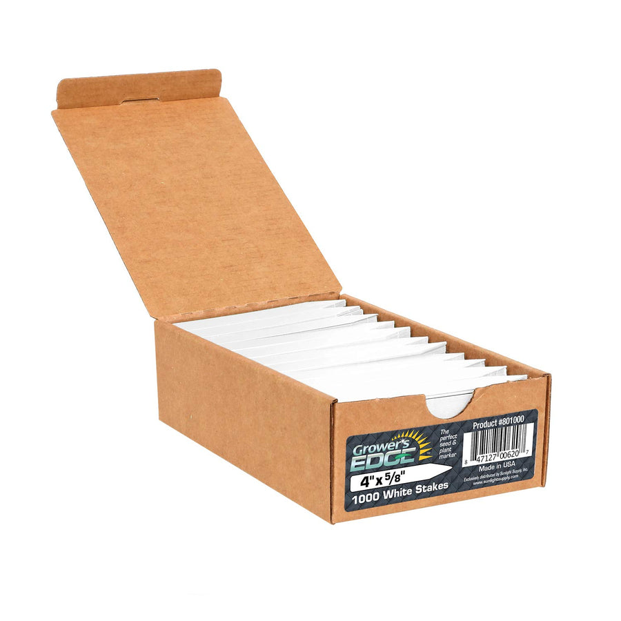 Plant Labels - Plant Stakes, White, Box of 1000