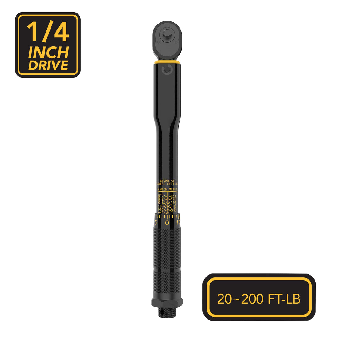Inch Pound Torque Wrench 1/4-Inch Drive | 20~200 in-lb/2.26~22.6 Nm (LX-181)