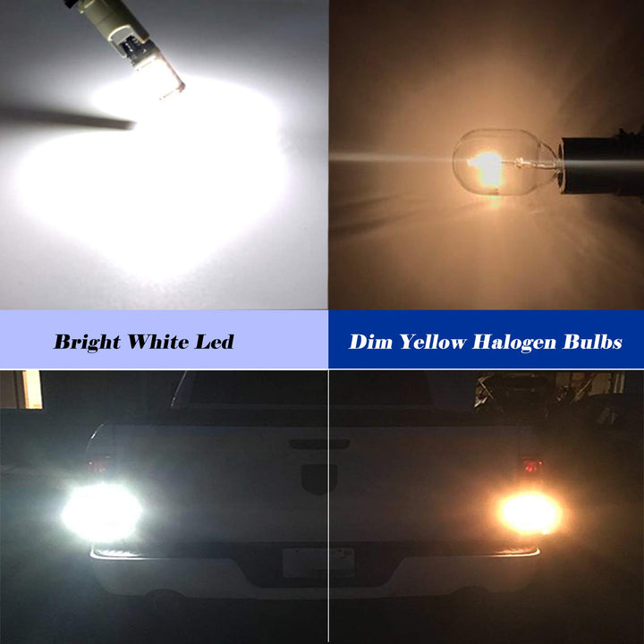 4PCS Super Bright 921 T15 912 W16W LED Reverse Lights, Error Free 904 Led 921 Bulbs 45SMD-4014 Chipsets, Newest 912 921 906 LED Car Bulbs For Car Truck Backup Reverse Lights, 1500 Lumens 6500K White