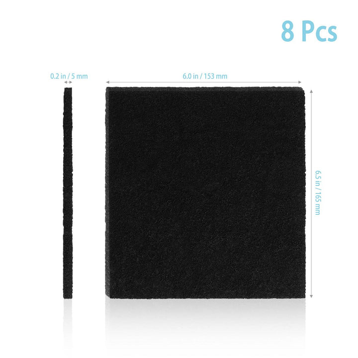 8PCS Carbon Filters Cat Litter Boxes Filters Litter Box Liner Replacement Filters for Cat Litter Boxes Odor Control (Black)
