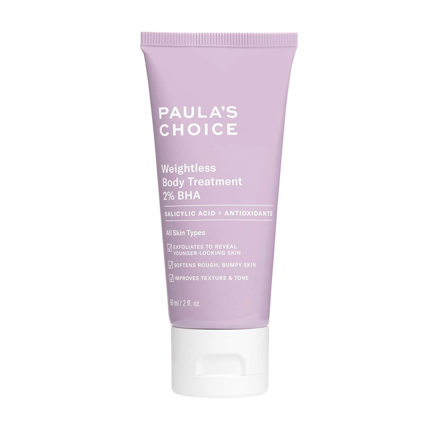 Weightless Body Treatment 2% BHA, Salicylic Acid & Chamomile Lotion Exfoliant, Moisturizer for Keratosis Pilaris (KP) Prone Skin & Clogged Pores, Fragrance-Free & Paraben-Free