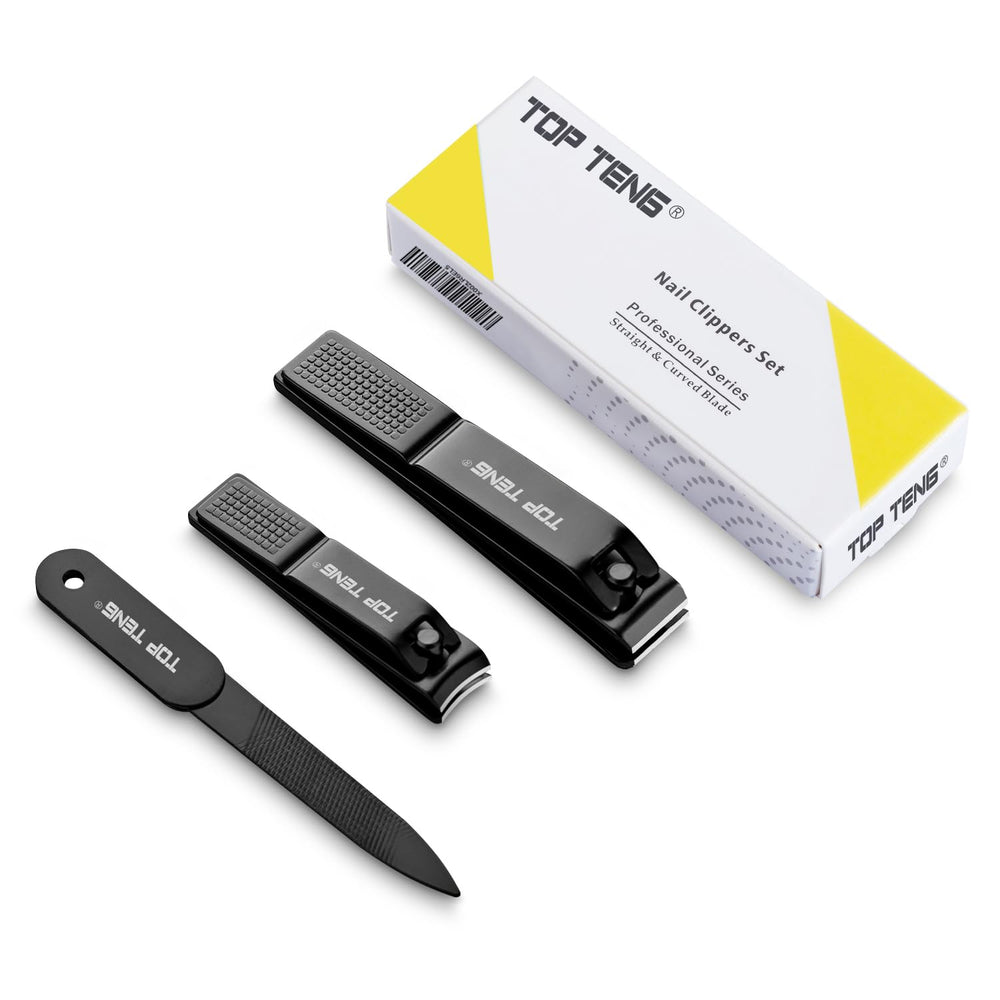 Nail Clippers Set - Sharpest Fingernail & Toenail Clippers with Nail File, Perfect Nail Cutter and Cuticle Trimmer for Men & Women