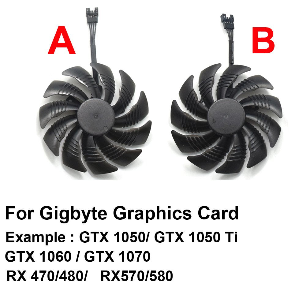 88mm T129215SU Graphics Card Cooling Fan Replacement for Gigabyte GTX 1050 Ti RX 480 470 570 580 GTX 1060 G1 Gaming Cooler (Fan-A)