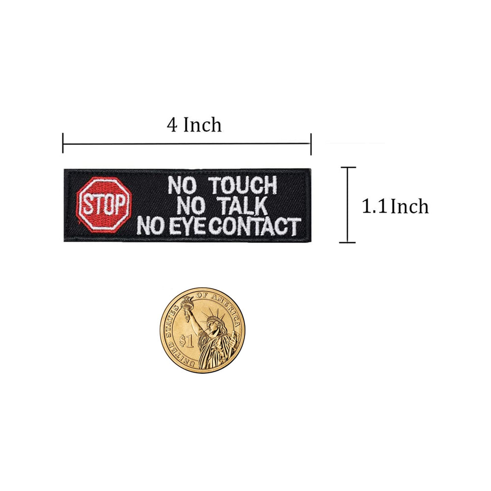 Service Dog Working Do Not Touch Military Tactical Morale Badge Hook Loop Fastener Patch - Please Do Not Pet Me I'm Working - 3.15 Diameter Round(Service Dog-Red/White/Black)