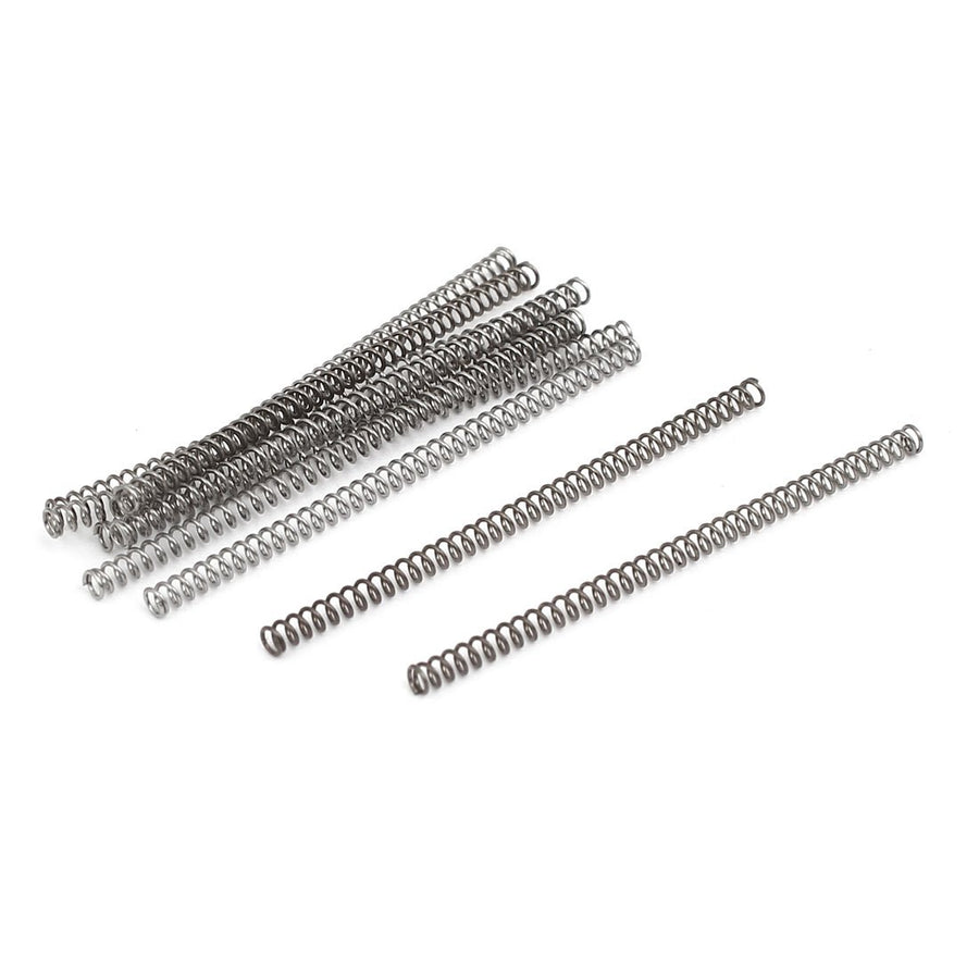 Compression Spring,304 Stainless Steel,2mm OD,0.3mm Wire Size,40mm Free Length,Silver Tone,10Pcs