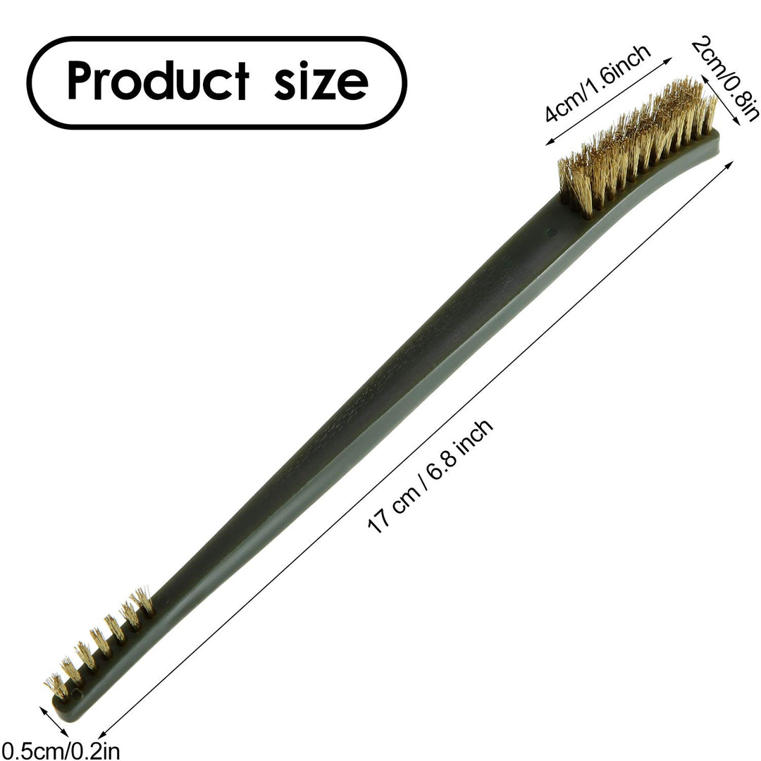 9 Pieces Mini Wire Brush Set Scratch Wire Bristles Brush Set Rust Paint Metal Cleaner Steel Nylon Brass Brush for Detailing Cleaning Welding Slag and Rust