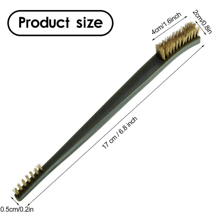 9 Pieces Mini Wire Brush Set Scratch Wire Bristles Brush Set Rust Paint Metal Cleaner Steel Nylon Brass Brush for Detailing Cleaning Welding Slag and Rust