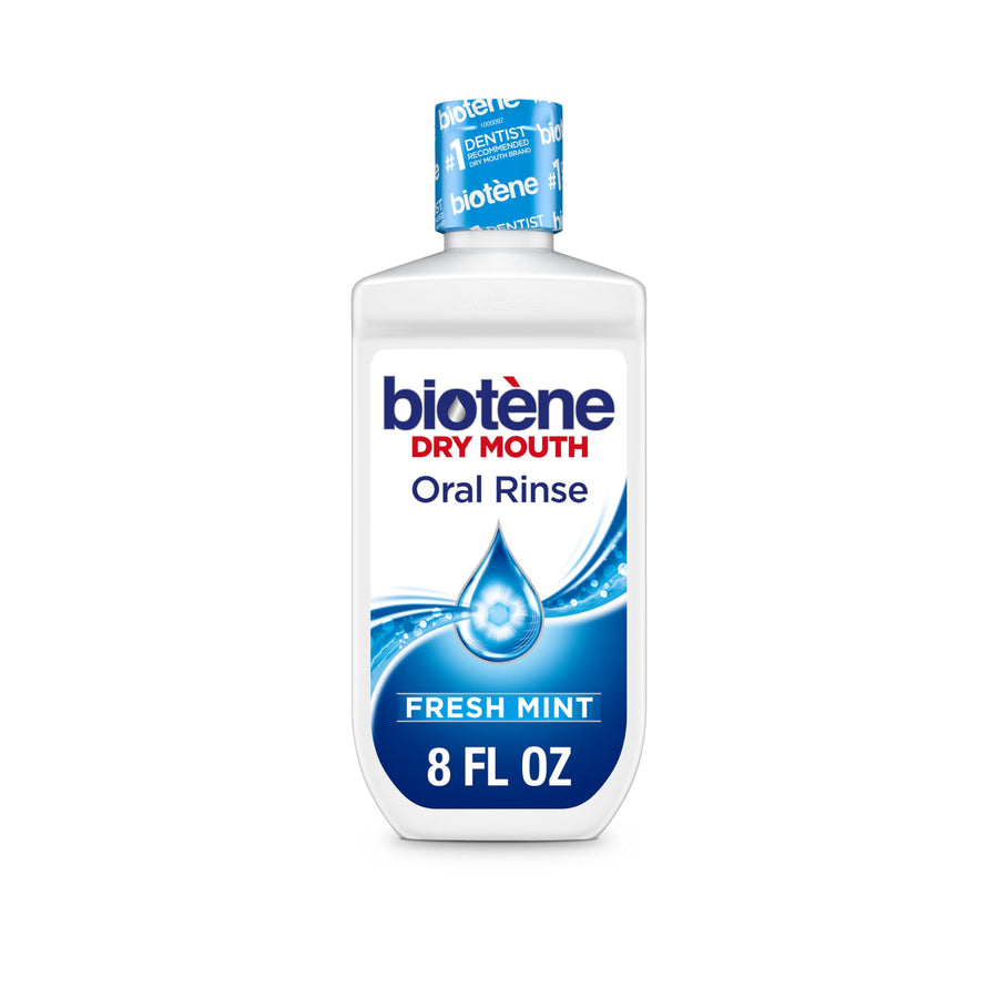 Fresh Mint Moisturizing Oral Rinse Mouthwash, Alcohol-Free, for Dry Mouth, 8 ounce