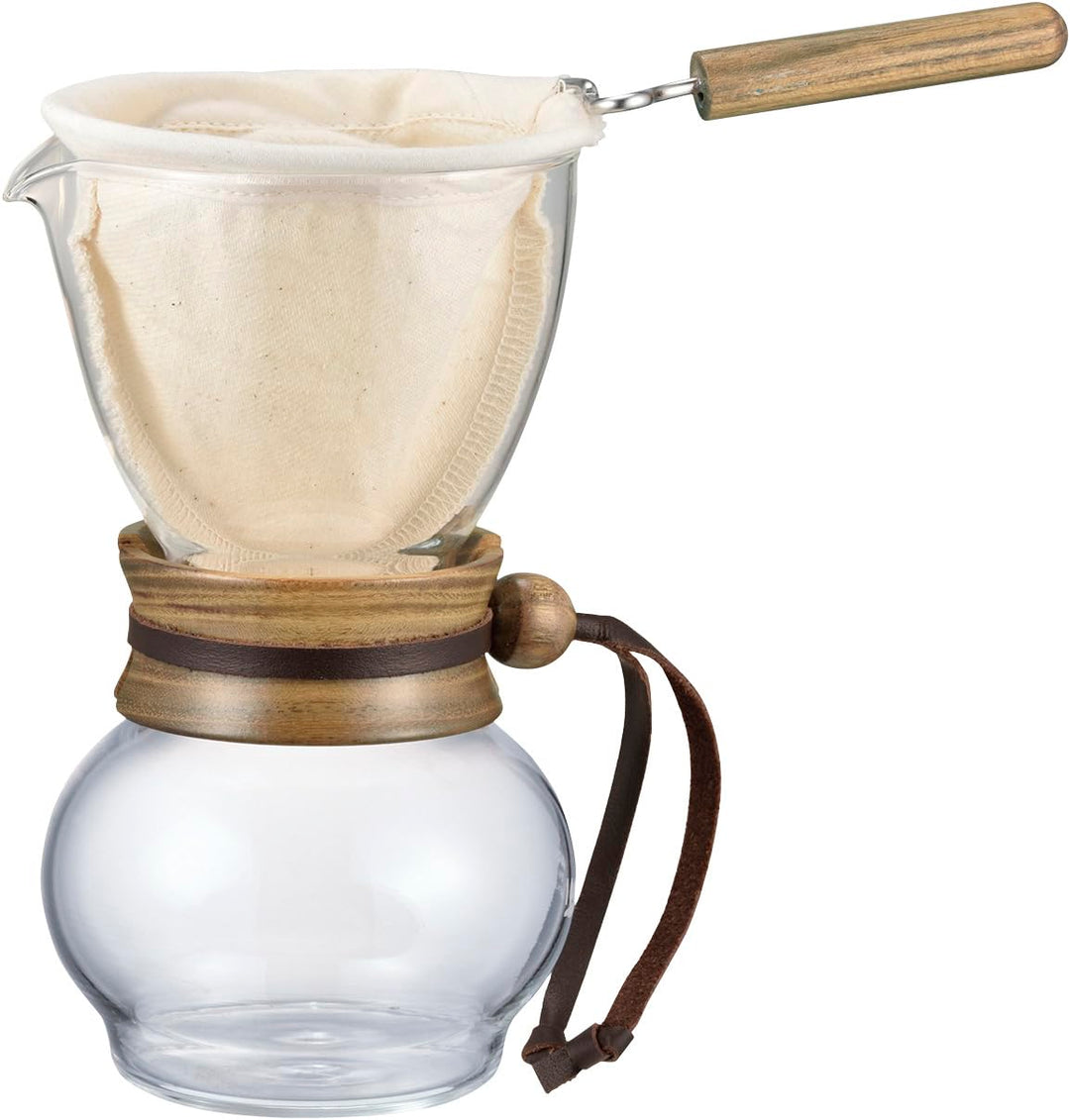 Hario Woodneck Drip Pot, 240ml, Dark Wood