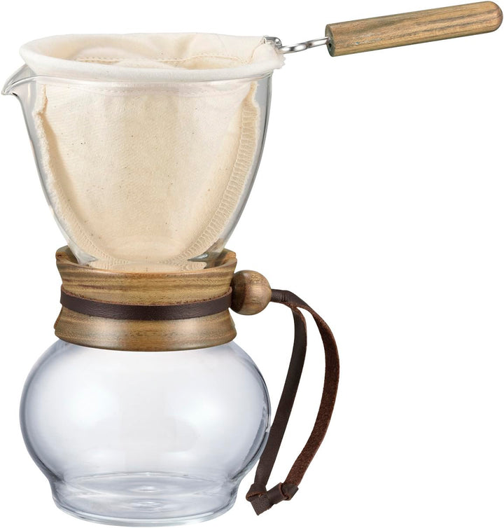 Hario Woodneck Drip Pot, 240ml, Dark Wood