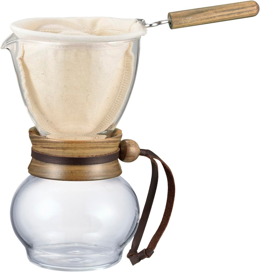 Hario Woodneck Drip Pot, 240ml, Dark Wood