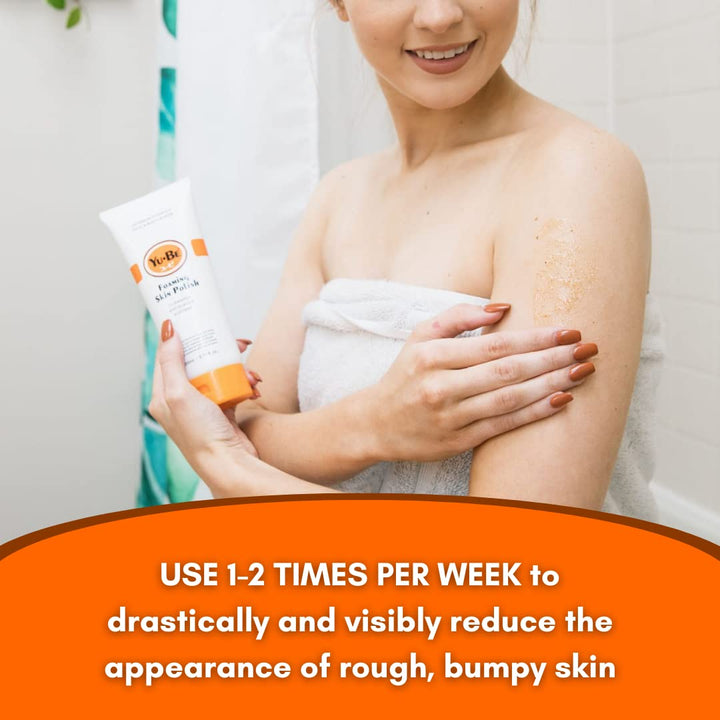 Foaming Skin Polish - Skin exfoliant to smooth dry skin – contains ginger root, ginseng, green tea, geranium oil & camphor 6.75 fl.oz.