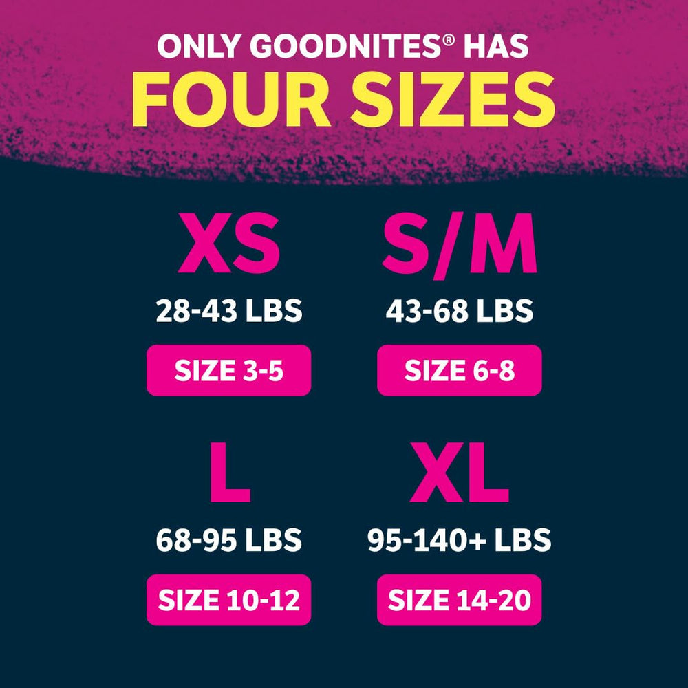 Goodnites Underwear for Girls Jumbo Pack, Small/Medium, 14 ct