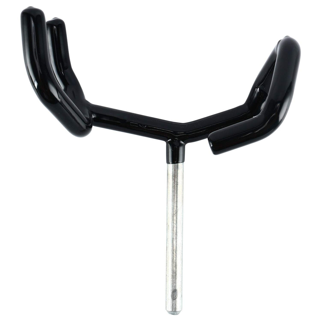 Boompole Support Holder Black Metal Boom Pole Stand Cradle Mount Microphone Audio Easy Hood