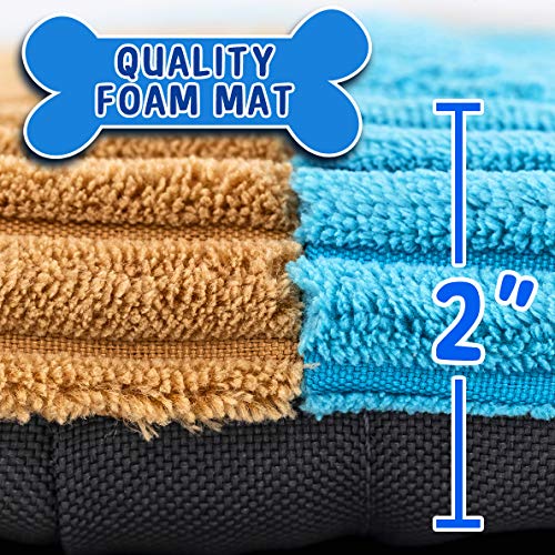 Puppy Teething Mat, Puppy Play Mat with Teething Toys, Puppy Playmat, Dog Chew Mat, Puppy Play Mat, Dog Playpen Accessories, Puppy Gear, Stuff for Puppies, Puppy Essentials - 20 X 20