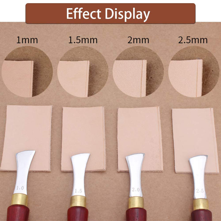 Leather Shallow Slot Edge Linear Edge Device, Edge Creaser Stainless Steel, Leather Crimping Working Tools, Leather Edge Creaser 1.0/1.5/2.0/2.5mm for Leather Craft