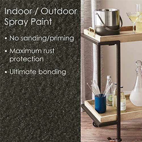 Fusion All-In-One Adhesive Hammered Finish Spray Paint for Indoor/Outdoor Use, 12 oz, Dark Bronze