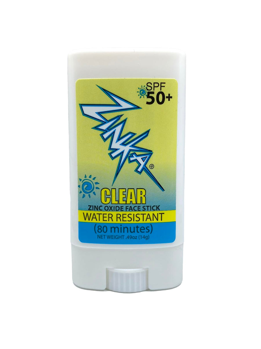 - Clear Zinc Oxide Sunscreen Face Stick SPF 50, Water Resistant for 80 Minutes - .49oz Stick