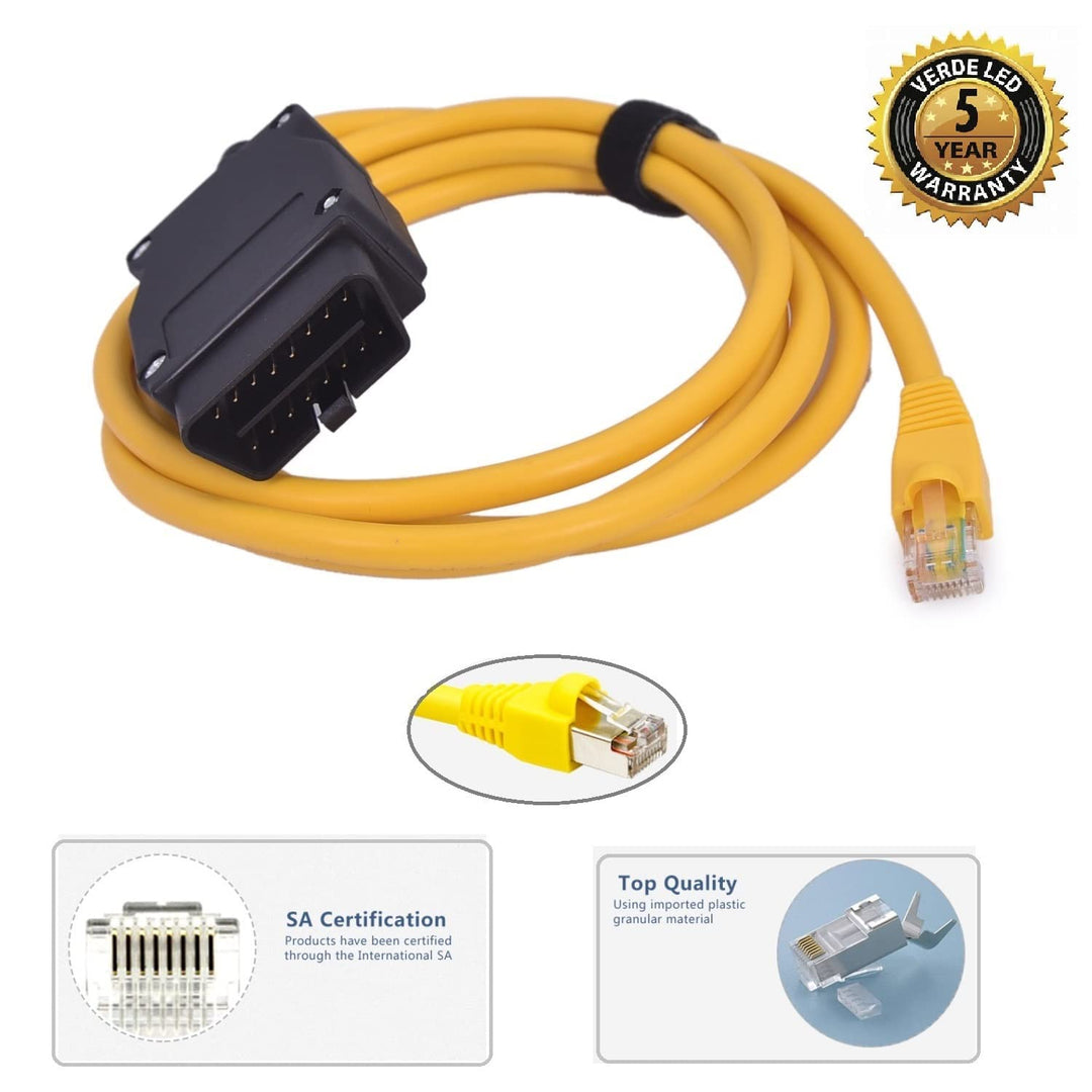 Ethernet OBD OBDII OBD2 ENET RJ45 Coding f g-Series Cable 2M Compatible e-sys