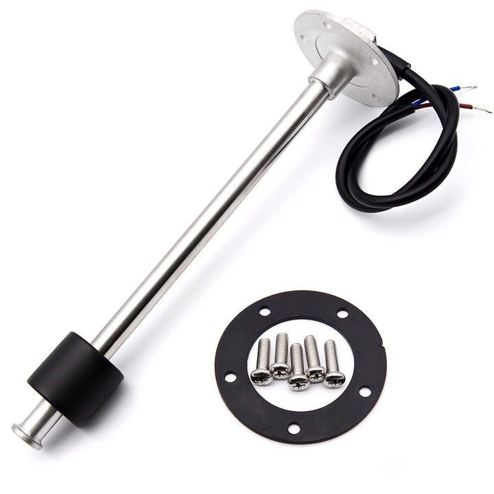 Marine Fuel Sending Unit Boat Fuel Tank Sender, 0-190ohms 12 (300mm) Stainless Steel Gas Sensor Water Fuel Gauge Sender for Boat Car Truck Vehicle
