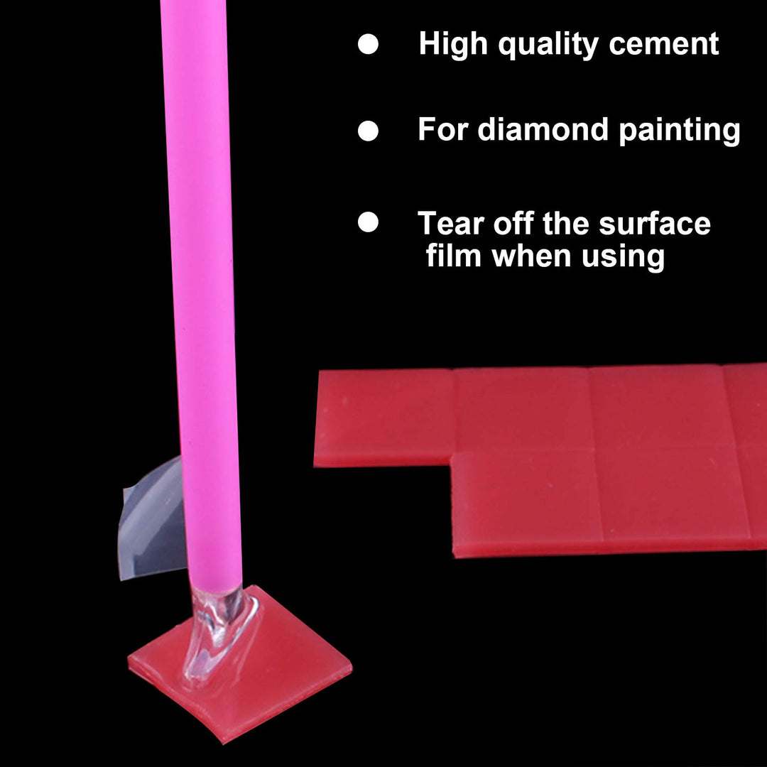 Painting Glue Clay DIY Diamond Embroidery Wax Tool Set (Red 60 pcs)