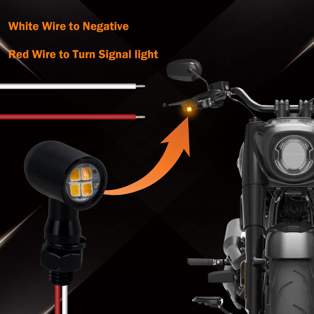 Led Turn Signal Lights Universal Mini Size Blinkers Front Motorcycle Indicator Compatible with Harley Honda Kawasaki Suzuki Triumph Yamaha