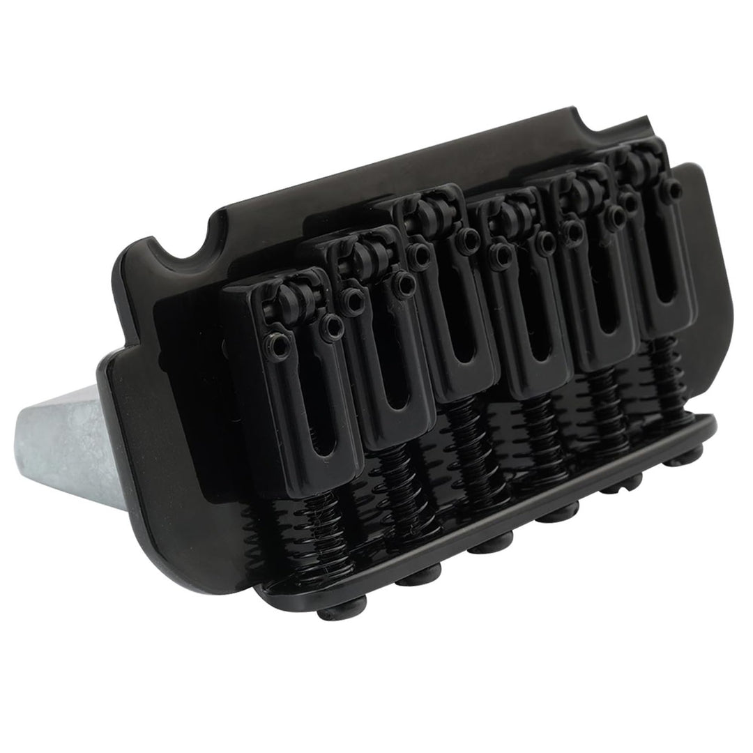 Pro 54mm Roller Saddles 2-Point Tremolo Bridge for Import Strat Squier Style Electric Guitar, Black