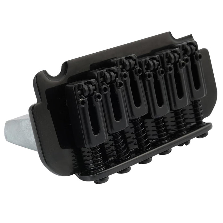 Pro 54mm Roller Saddles 2-Point Tremolo Bridge for Import Strat Squier Style Electric Guitar, Black