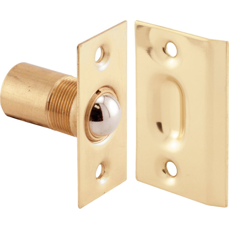Prime-Line N 7287 11/16 In. Solid Brass Housing and Plates w/Steel Ball Catch and Inner Spring for Hinged Doors (Single Pack)