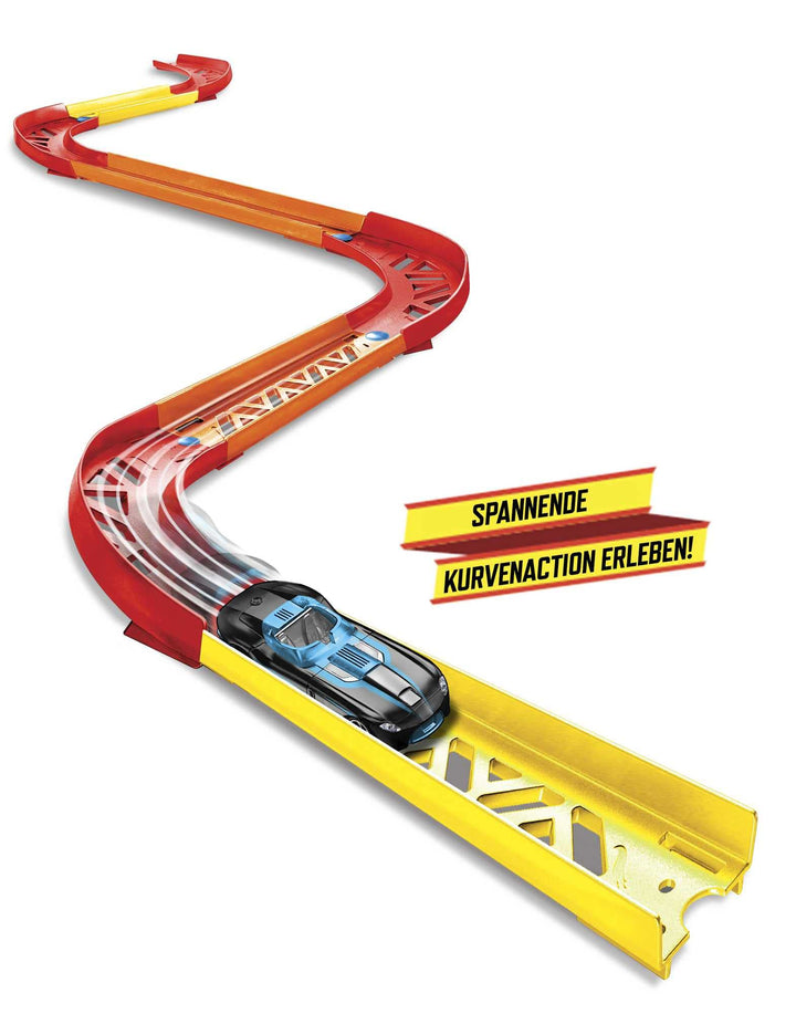 Toy Car Track Set, Track Builder Unlimited Playset Premium Curve Pack, 16 Component Parts & 1:64 Scale Vehicle