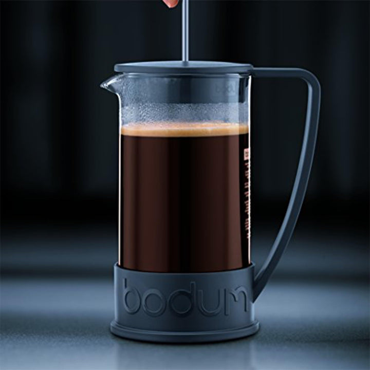 12oz Brazil French Press Coffee Maker, High-Heat Borosilicate Glass, Red - Made in Portugal