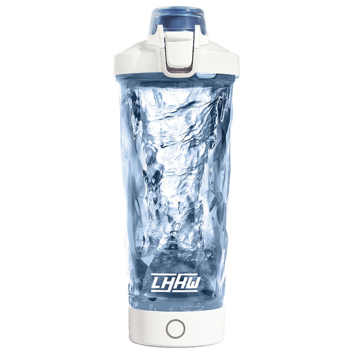 Electric Protein Shaker Bottle, 24 Oz Rechargeable BPA Free Blender Cup for Protein Mixes, Portable Shaker Bottles for Gym Home Office (Ice Blue)