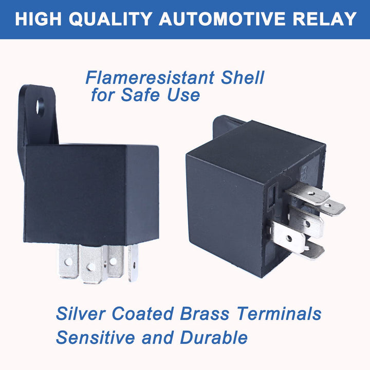 30/40Amp Automotive Relay with Socket Heavy Duty for Truck Car Van Motorcycle Boat Relay 1-Pack 5-Pin 24V DC
