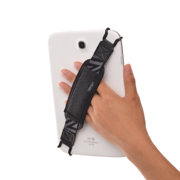 Tablet Security Hand Strap Holder, Compatible with iPad (iPad Mini & Mini 5 & Mini 6 / iPad Air 4 / iPad Air 5 / iPad Pro 9.7Inch) - Samsung Tablets - Nexus 7 / Nexus 10 and More (Black)